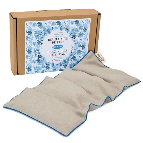 Bouillotte en graines de lin Mille Oreillers L’Intemporelle n° 5 - 40 x 20 cm