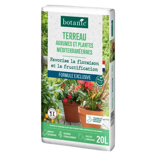 Terreau pour agrumes et plantes méditerranéennes botanic® 20 L