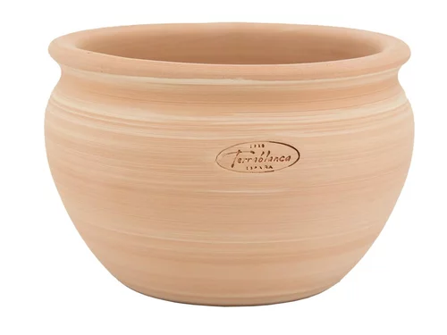 Pot boule en terre cuite claire Terrablanca - Ø 34 x H 24 cm