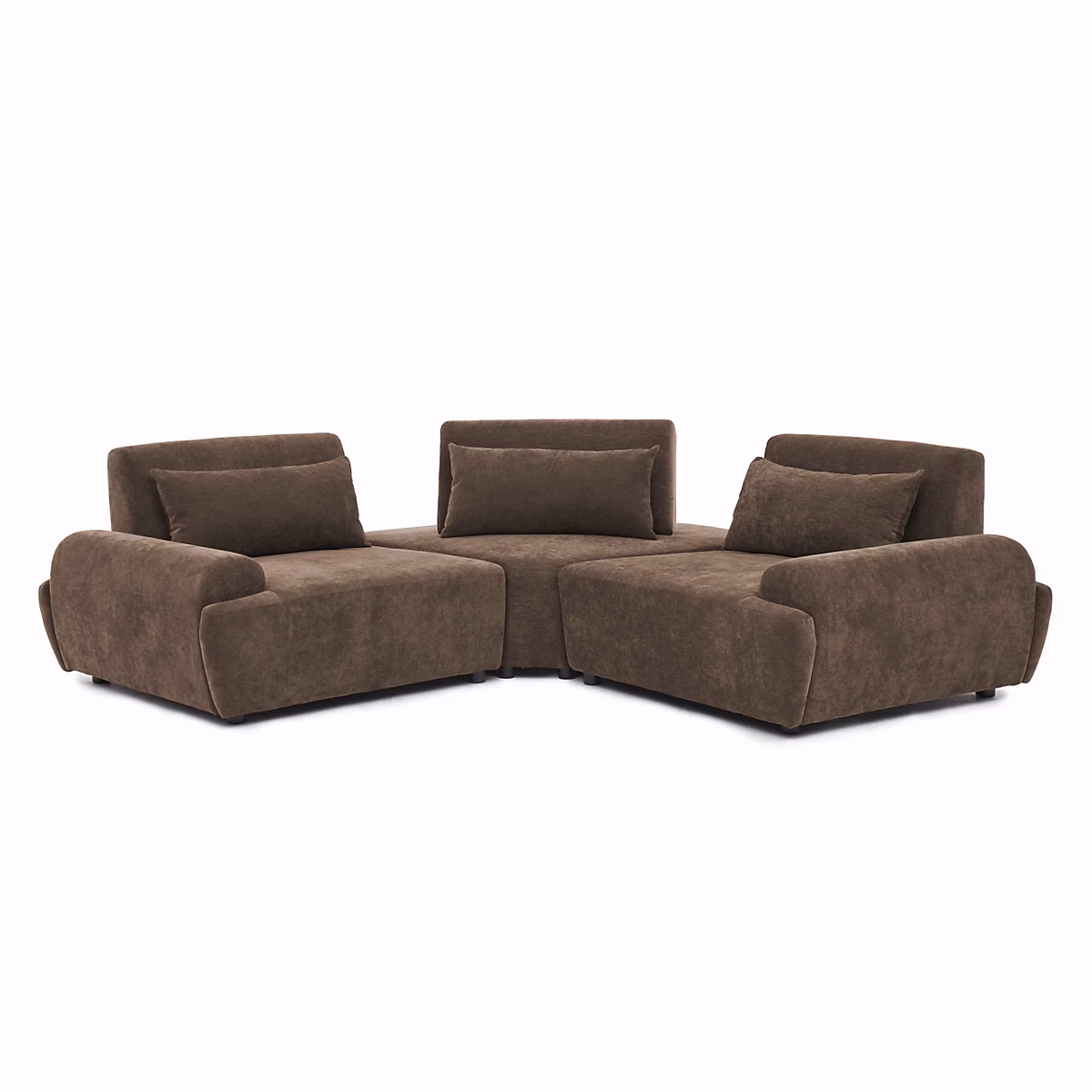 Canapé d'angle modulable 3 places dossier ajustable 231 cm chocolat Callisto Oviala – Réf. OCVNZVXNC2022636682