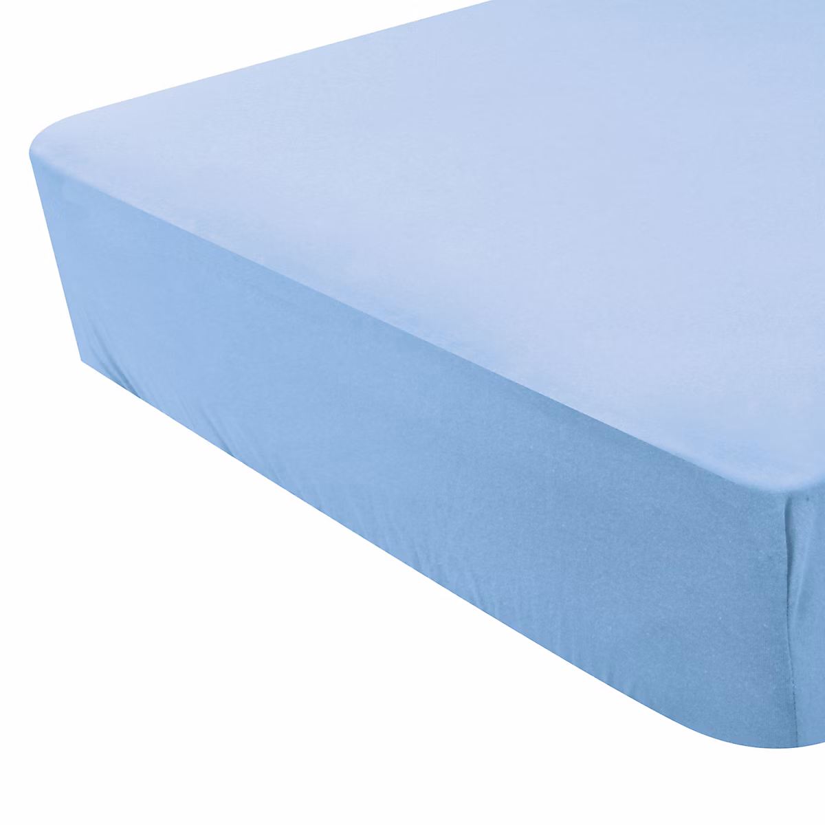 Drap housse uni en jersey (40 × 80 cm – Bleu ciel)