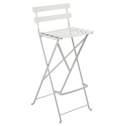 Tabouret haut Bistro coloris gris en acier Fermob - 42 x 31 x 74 cm