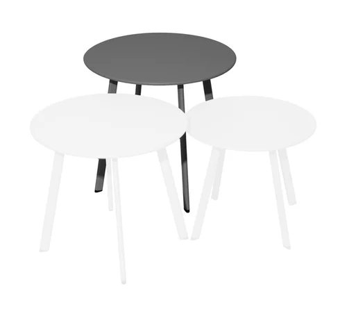 Table basse en acier graphite Massaï - Ø 50 x H 43 cm