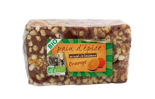 Pain d’épice à l’ancienne bio à l’orange en sachet de 500 g