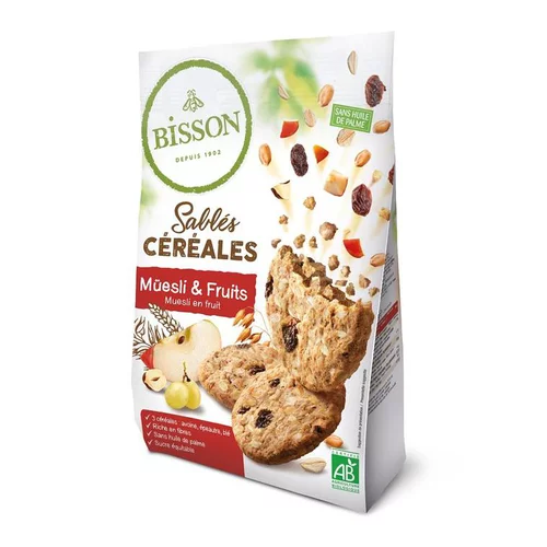 Sablés céréales muesli et fruits bio - 200 g