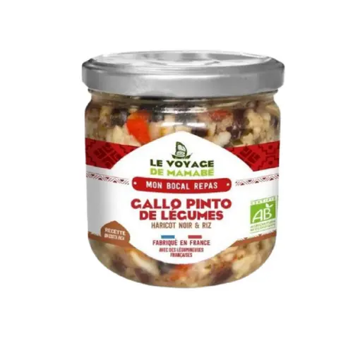 Gallo pinto de légumes, haricots et riz bio Le voyage de Mamabé - 330 g