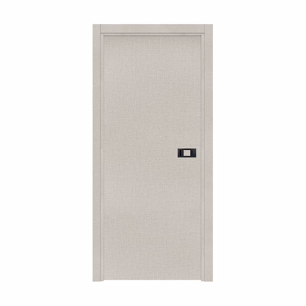 Bloc – porte pose fin de chantier PREMIUM Miro avec poignée Exclusive noire H204 x l63 cm aspect textile opale réversible | Reivilo