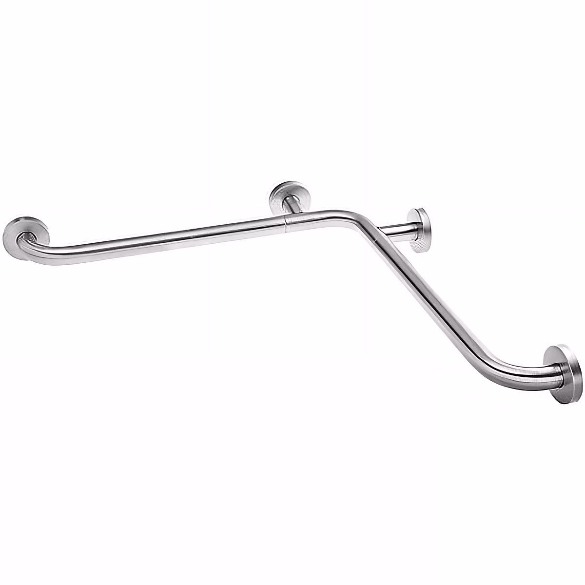 Barre de relèvement en angle coudée à 90 PMR normes handicapé SANINDUSA NewWCCare inox brossé – Réf. DRZLOGDRY5859931200