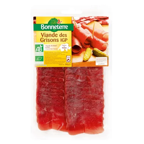 Viande des Grisons IGP Origine Suisse 80 g BONNETERRE