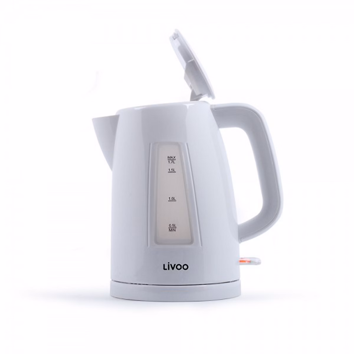 Bouilloire electrique Livoo DOD184W – Blanc, capacité 1.7L, Puissance 2200W, Filtre anticalcaire amovible