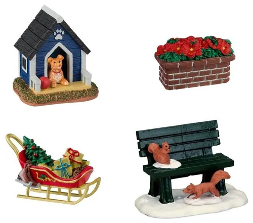 Accessoire pour village de Noël Lemax thème jardin ou cour