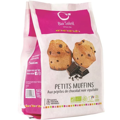 Petits muffins aux pépites de chocolat noir Bio Soleil - 224 g