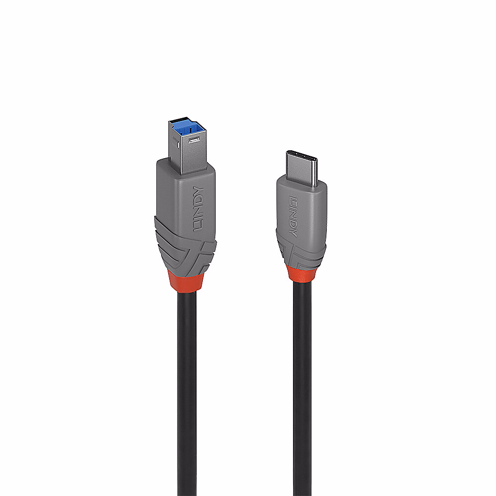 Câble USB C | USB B 3.0 Anthra Line – 2m LINDY