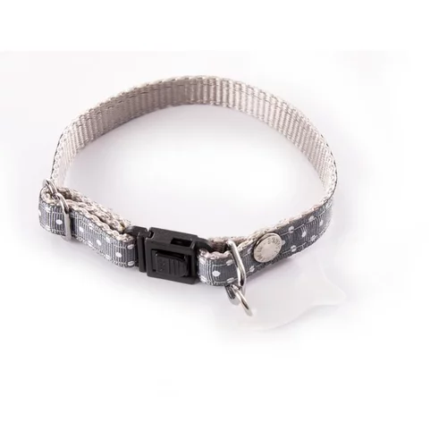 Collier pour chat marron à pois blancs