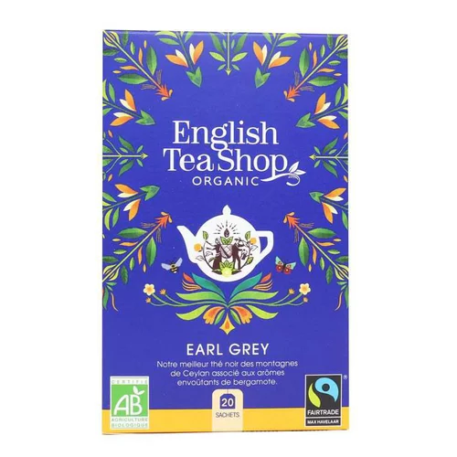 Thé noir bio Earl Grey English Tea Shop - 20 sachets