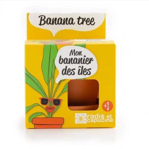 Kit bananier à faire pousser en pot Radis et Capucine - Ø 8 cm