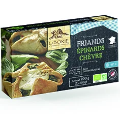 Friands aux épinards et chèvre surgelés bio La Borie - 200 g