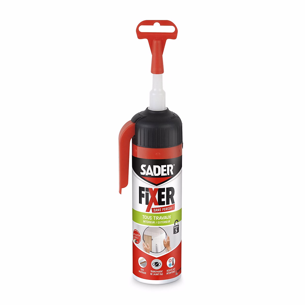 Colle de fixation Sader Fixer Sans Percer Tous Travaux intérieur/extérieur transparent 50g – Réf. JRCAALMAJ0269007507