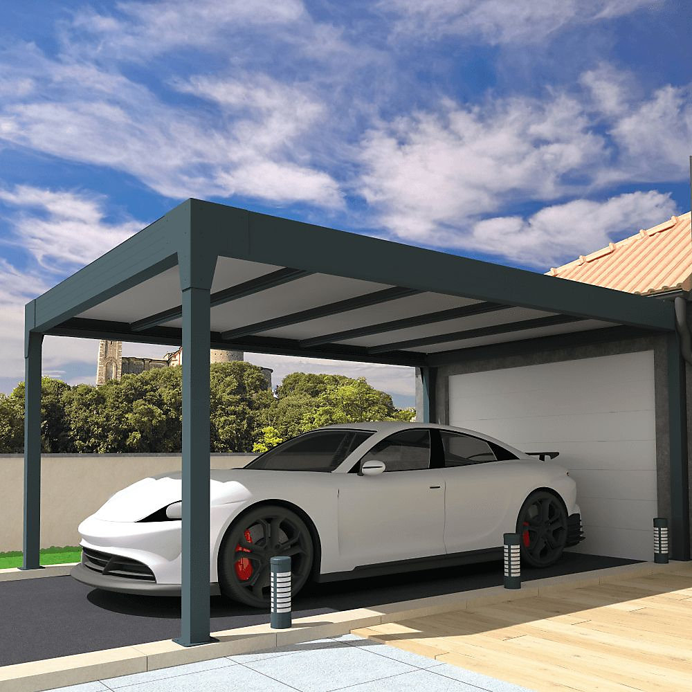 Carport isotoit MODERN îlot Gris anthracite 3 – 78 × 5,00m