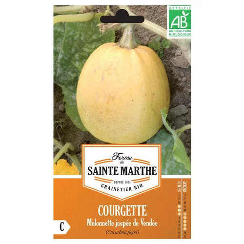 Graines de courgette melonnette jaspée de vendée bio Ferme de Sainte Marthe - graines à semer