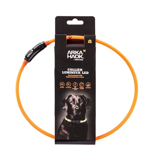 Collier en tube LED orange 1x70 cm
