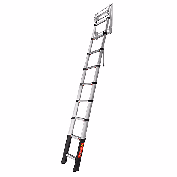 Echelle télescopique escamotable 9 marches – Hauteur de 2.25 à 2.45m, TEL-72324