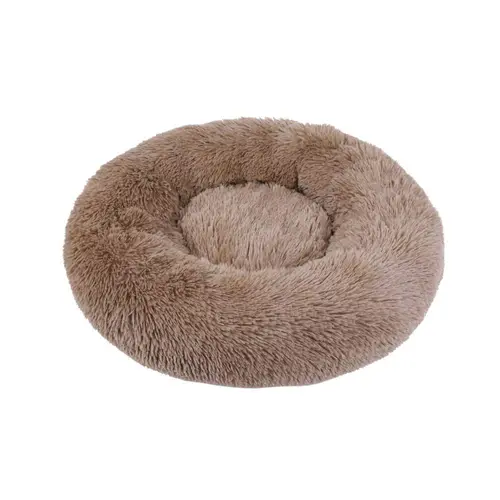 Corbeille ronde moelleuse beige pour chien et chat Wouapy - 60 cm