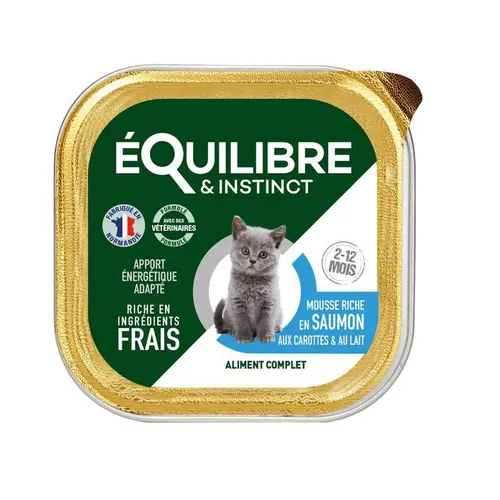 Mousse pour chaton à la volaille et aux carottes Équilibre & Instinct - 85 g