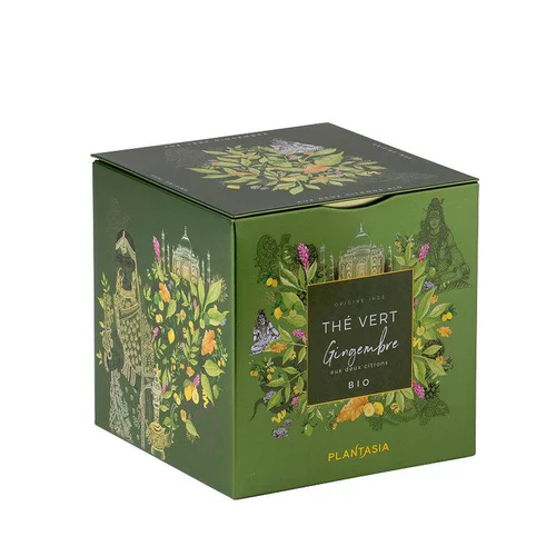 Thé vert gingembre bio aux 2 citrons Plantasia - 24 sachets