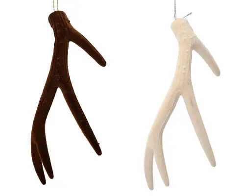 Bois de cerf à suspendre - 2 x 9 x 21 cm