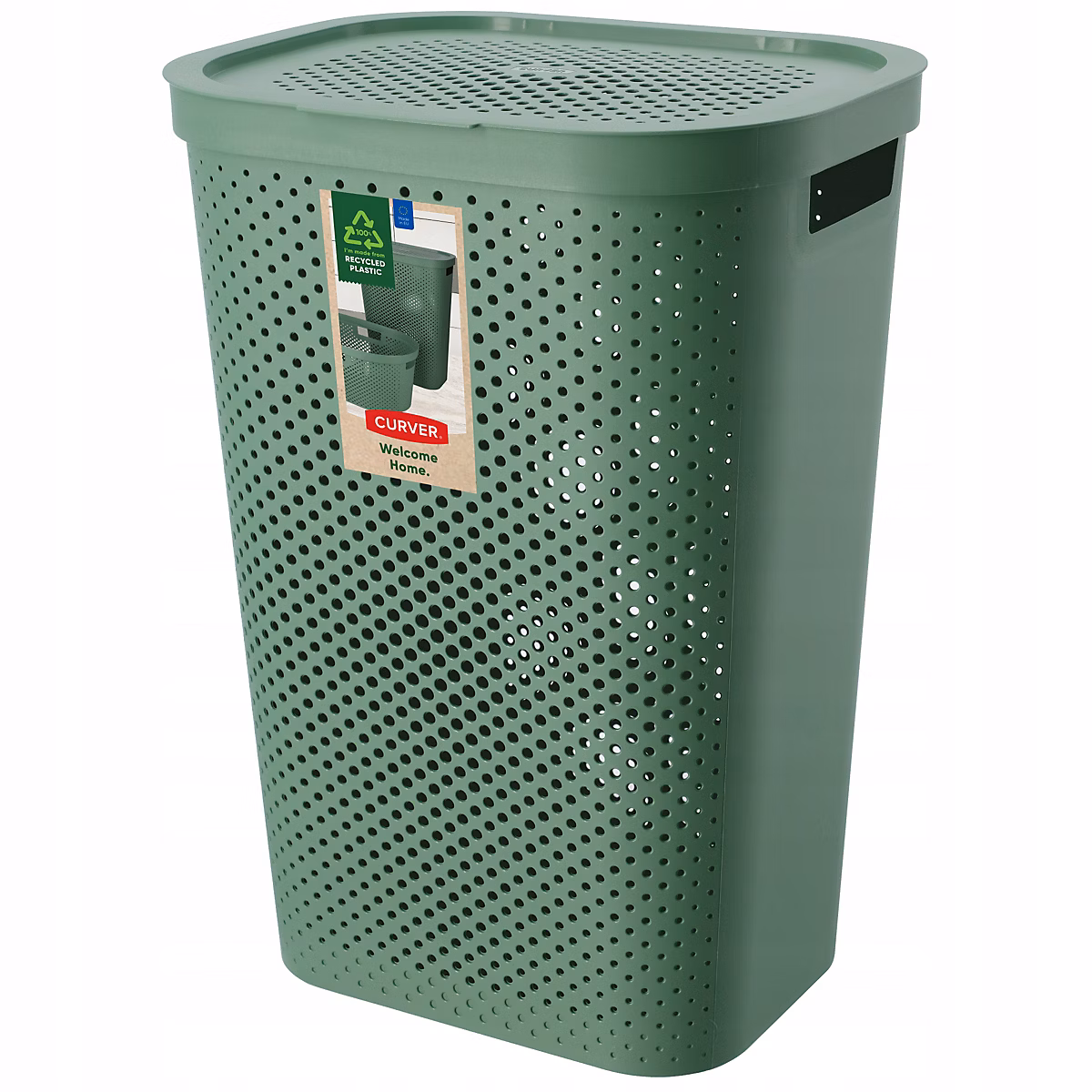CURVER Panier à linge 60 L Vert – Réf. VCVWDWZDM9466308833