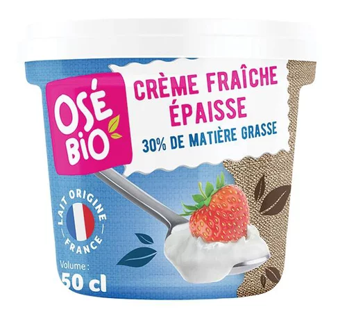 Crème fraîche épaisse Osé Bio - 50cl