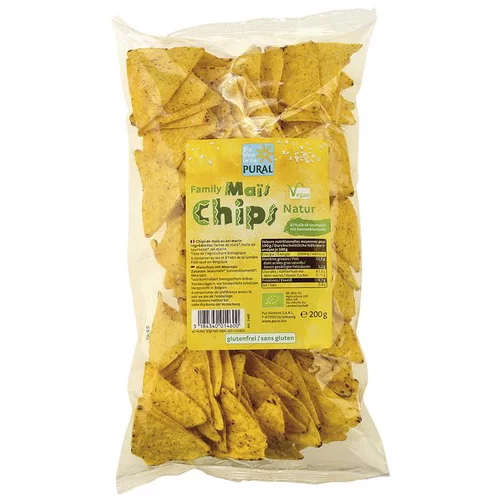 Chips de maïs Family nature en sachet transparent de 200 g