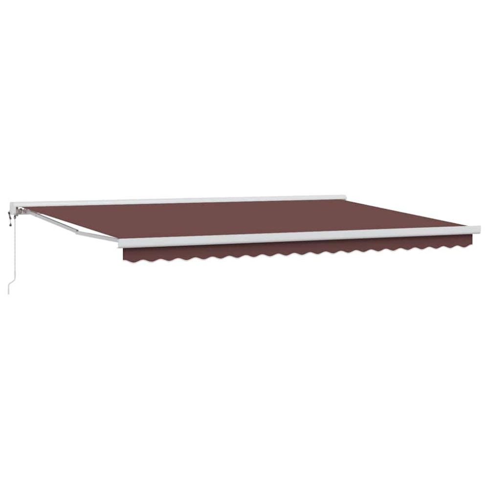 vidaXL Auvent rétractable Marron 500 × 300 cm Tissu et Métal