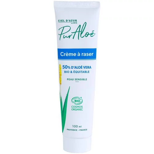 Crème à raser 50% Pur Aloe Tube 100ml blanc