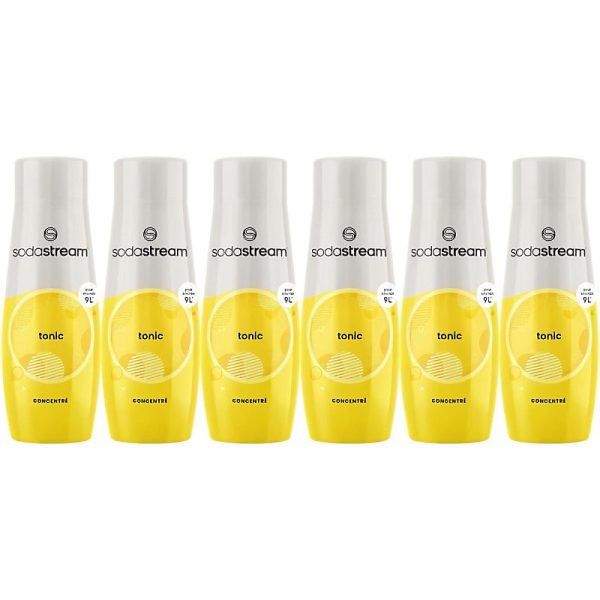 Concentrés SODASTREAM – Lot de 6 concentrés Tonic, Jusqu'a 54L de boissons, 440 ml
