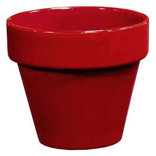 Pot horticole émaillé grenat Decolines - Ø 19 x H 17 cm