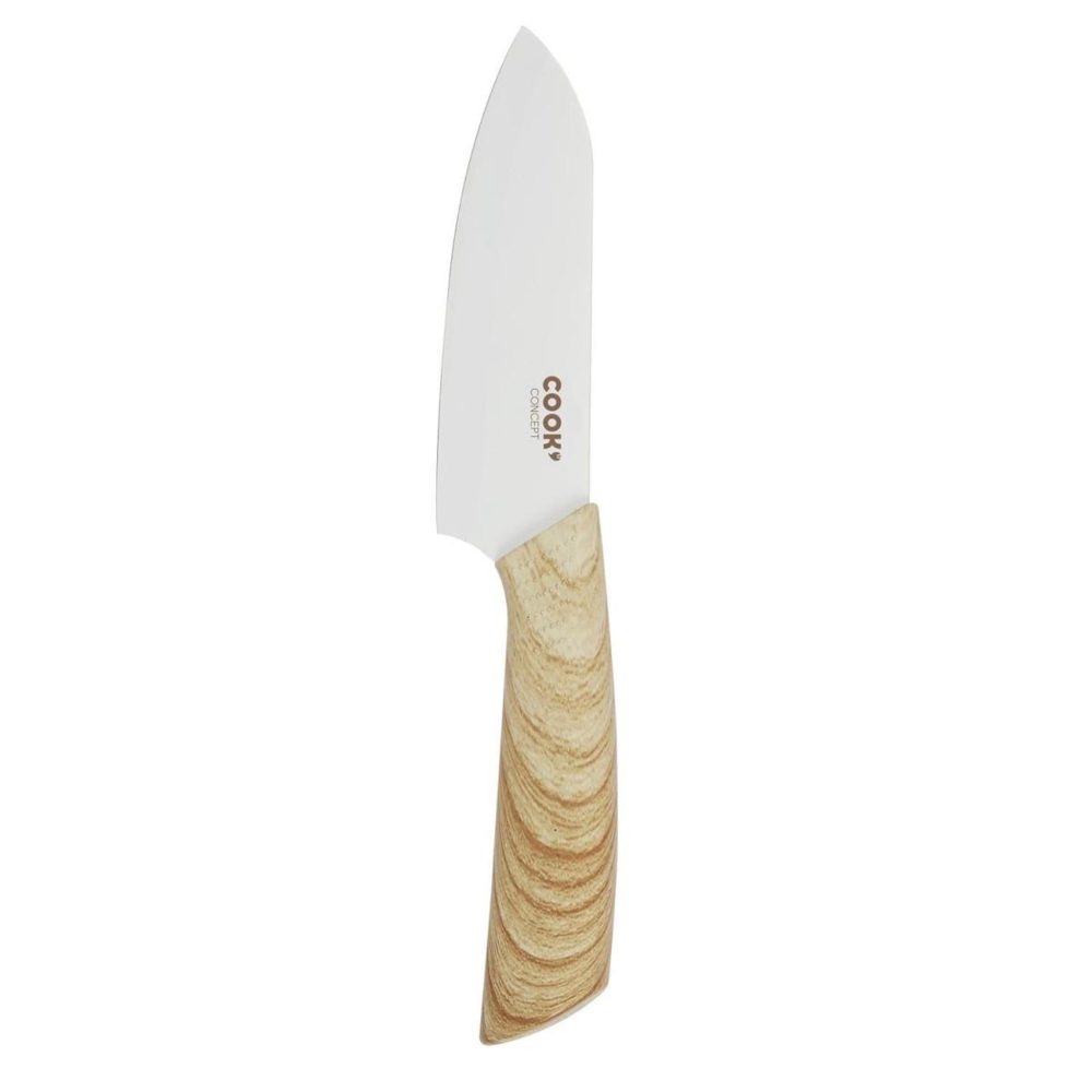 COOK CONCEPT Couteau santoku anti-adhésif 24cm naturel