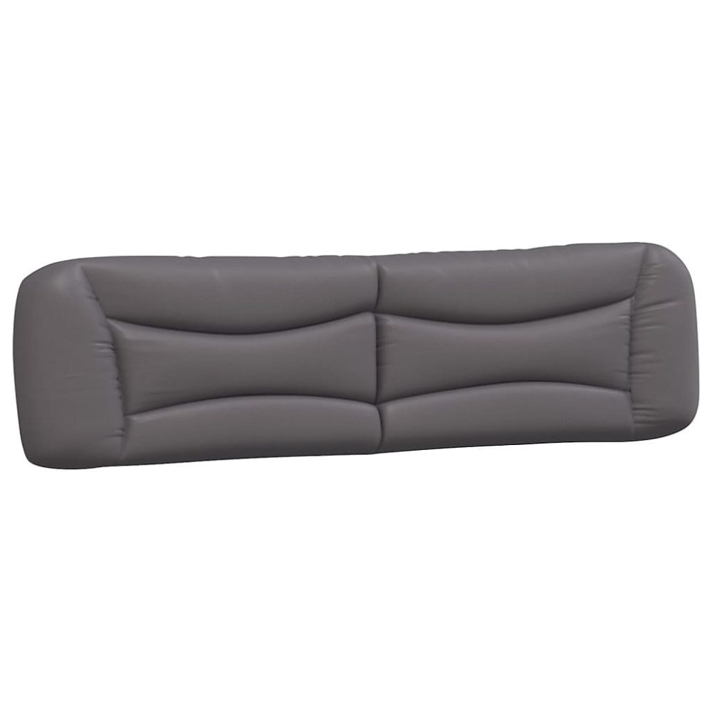 Lit, literie et linge de lit – Coussin de tête de lit Hvar gris 200 cm similicuir vidaXL