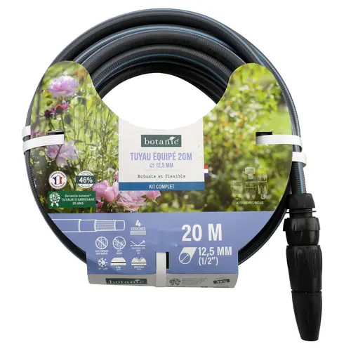Kit complet d'arrosage équipé avec accessoires botanic® - 20 m