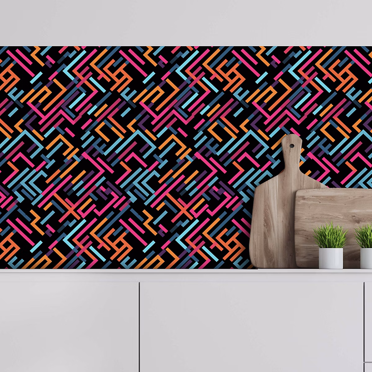 Crédence adhésive design multicolore 50 × 200cm
