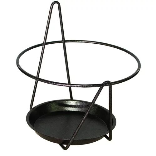 Porte pot mural soucoupe gris Ø 16/18 cm