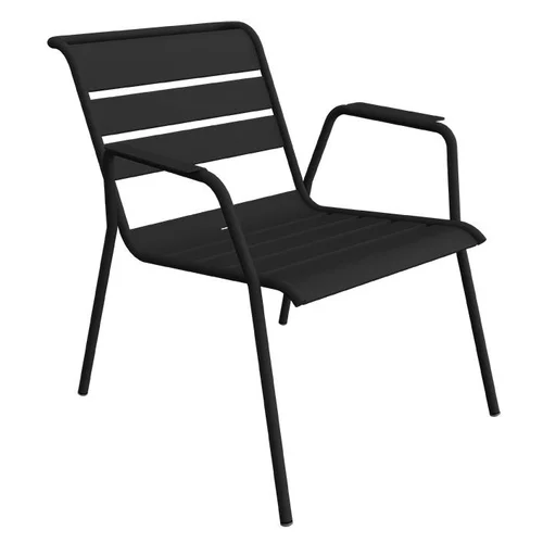 Fauteuil Lounge Monceau coloris gris en acier Fermob - 87 x 77 cm