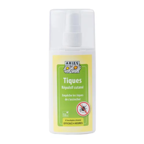 Spray répulsif cutané contre les tiques en flacon de 100 ml