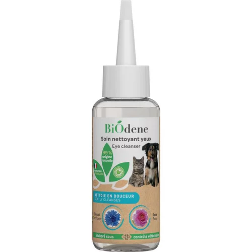 Soin nettoyant yeux pour chien et chat Biodène – 100 ml
