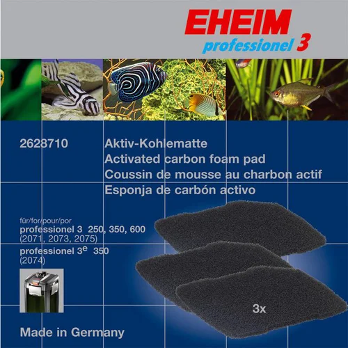 Mousses filtre charbon actif, lot de 3, EHEIM - pour modèles Professionel 3 et 4