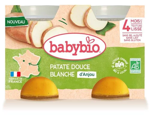 Patate douce blanche d'Anjou Baby Bio - 2 x 130 g