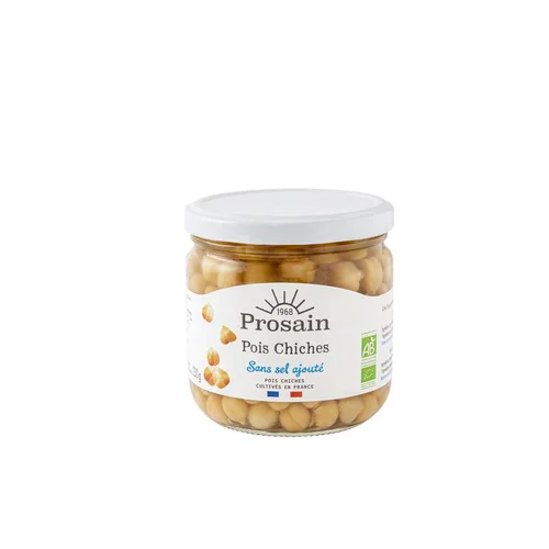 Pois chiche bio sans sel ajouté en bocal de 345 g