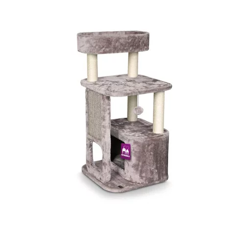 Arbre à chat avec panier et griffoir coloris cappuccino Little Rock Petrebels - 99 cm