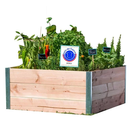 Potager carré en bois Mon Petit Potager gamme Design - 80 x 75 x 36 cm